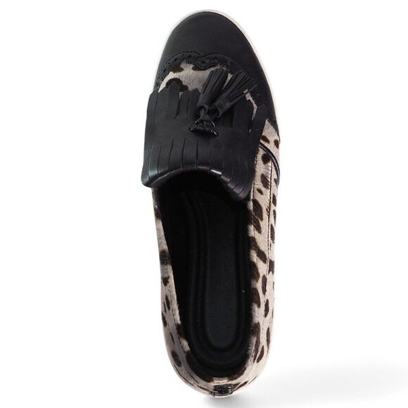 Cole Haan Grandpro Spectator Kiltie Tassel Ocelot Slip-on Loafers Women's 8.5B - Picture 9 of 11